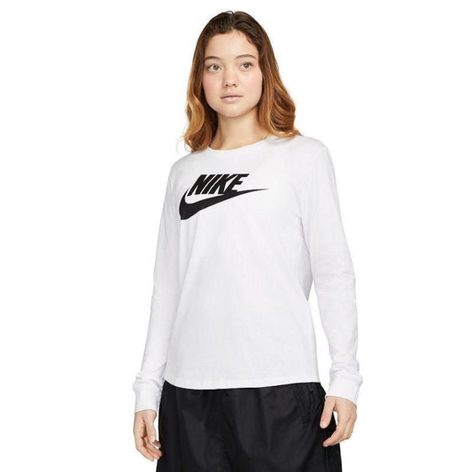 Nike Women's Sportswear Essentials Long-Sleeve Logo T-Shirt - White