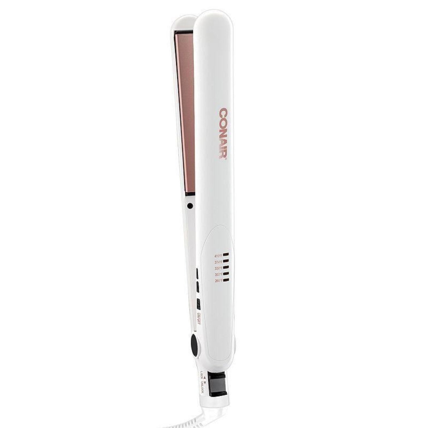 Conair Double Ceramic Flat Iron - 1": Hair Styling, All Hair Types, 410 Max Heat