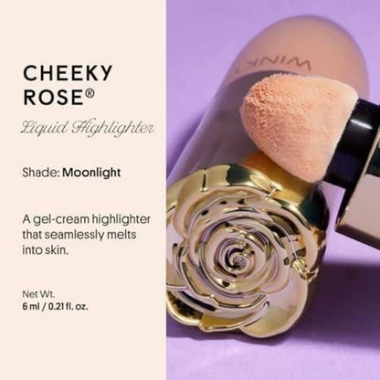 Winky Lux Cheeky Rose Liquid Highlighter - Moonlight - 0.21 Fl Oz
