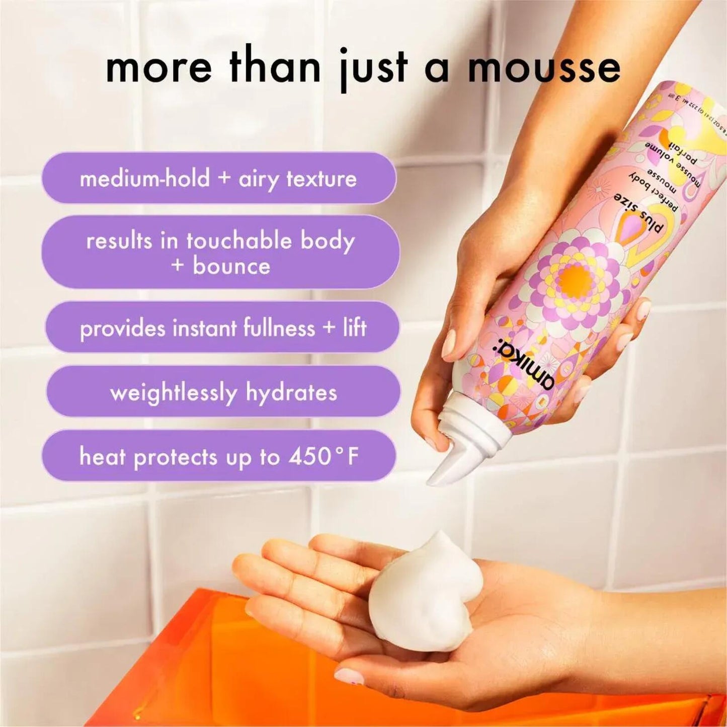 Amika Perfect Body Hair Mousse - 8.5oz Full Size