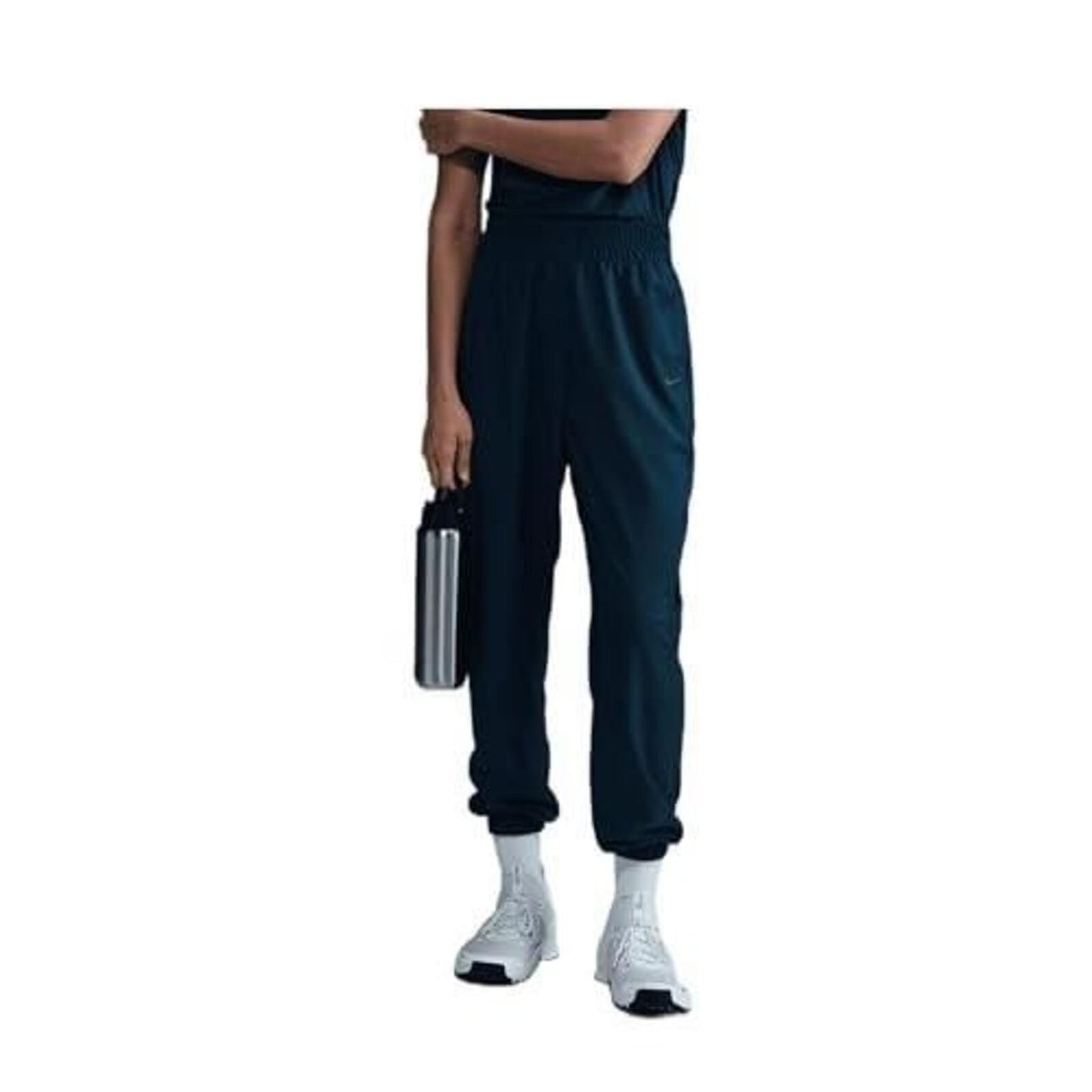 Nike One Women S Dri-FIT High-Waisted 7/8 Joggers Armory Navy/Black Size Small