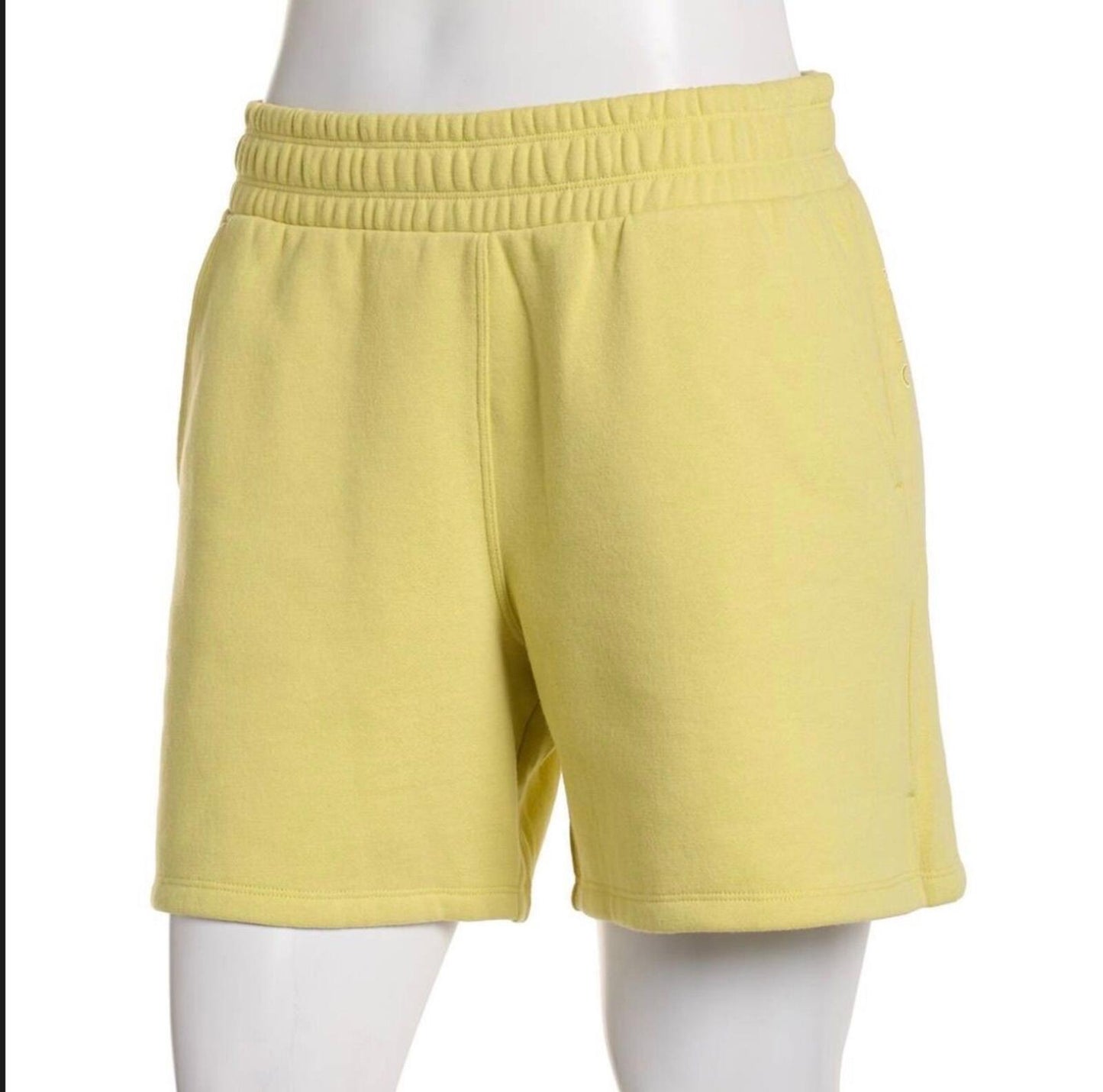 Calvin Klein Women's Smocked Waistband MIDI Shorts - Muted Lime