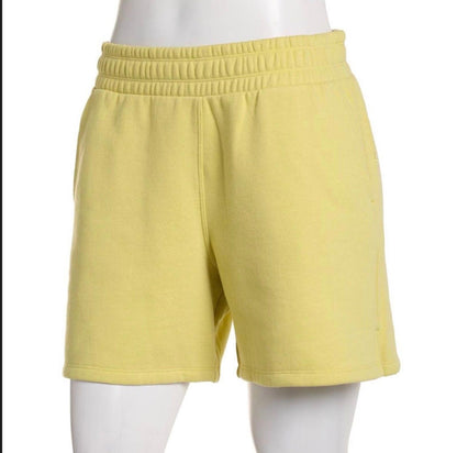 Calvin Klein Women's Smocked Waistband MIDI Shorts - Muted Lime