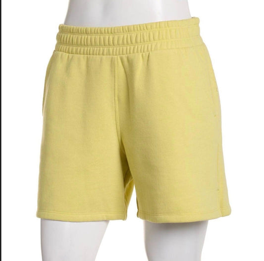 Calvin Klein Women's Smocked Waistband MIDI Shorts - Muted Lime