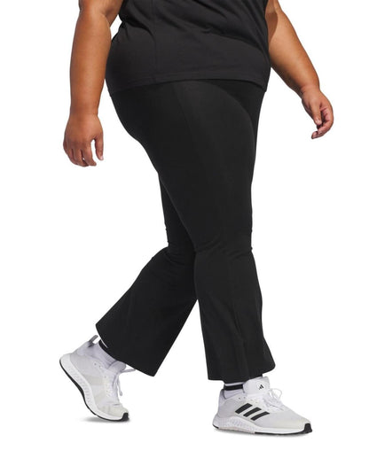 Adidas Plus Size Small Logo Flare Pants - Black