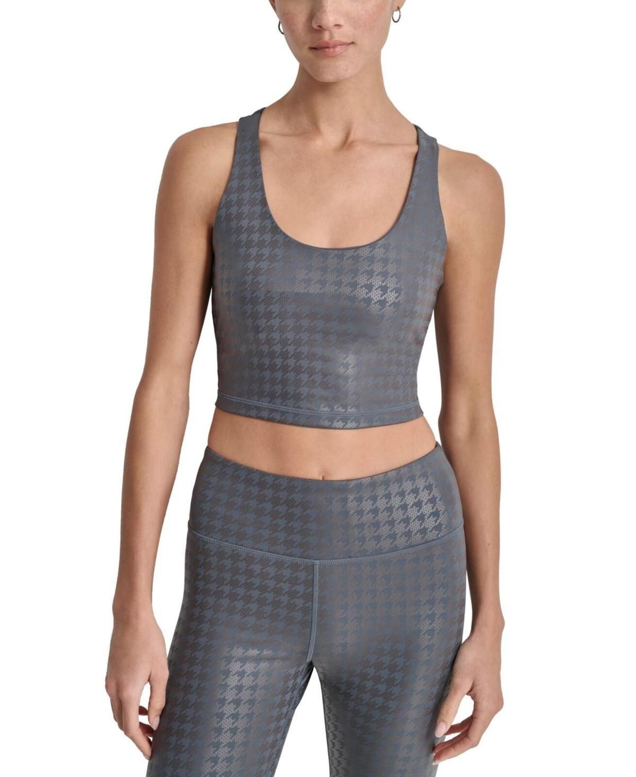 Dkny Sport Women's Cropped Racerback Tank Top - Turbulence