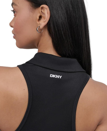 DKNY Sport Polo - Womens Racer Back, Black - S