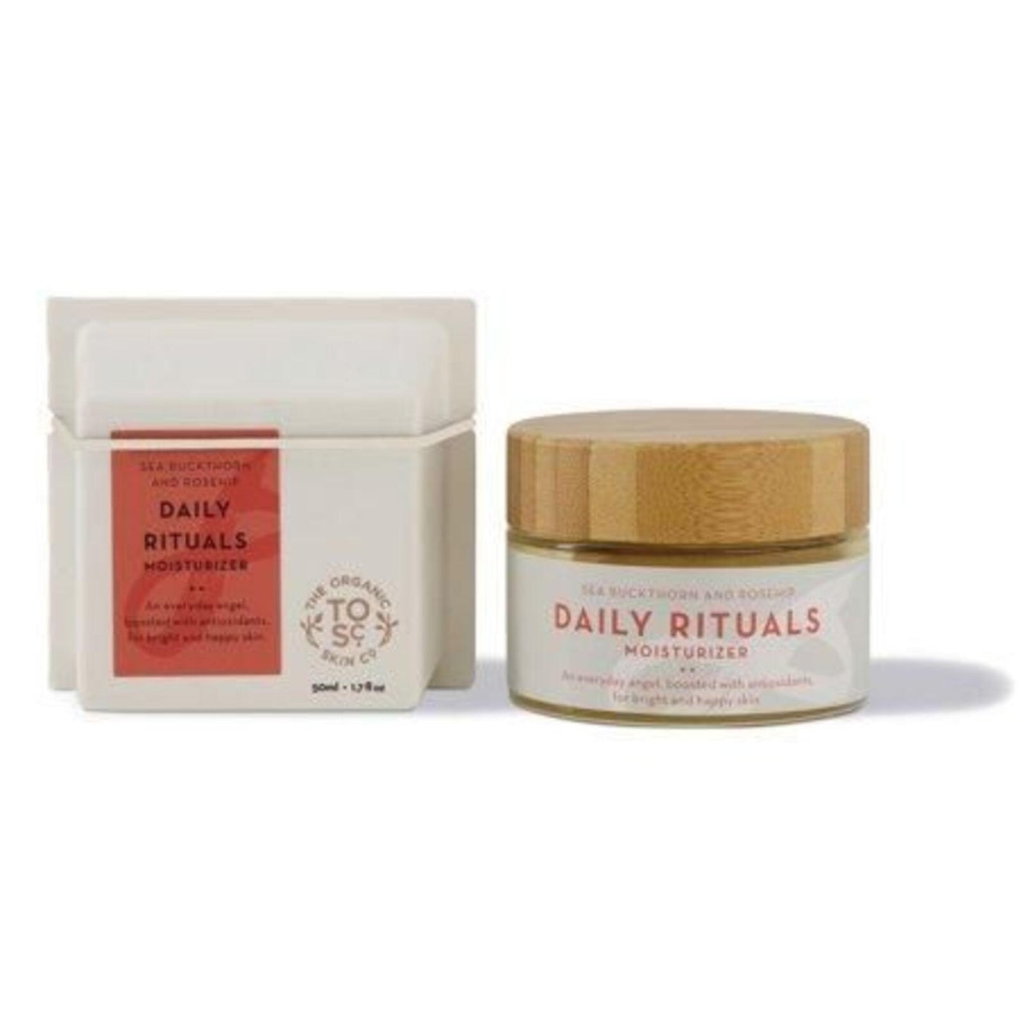 The Organic Skin Co., Daily Rituals Moisturizer, Sea Buckthorn and Rosehip, 1.7 Fl Oz (50 Ml)