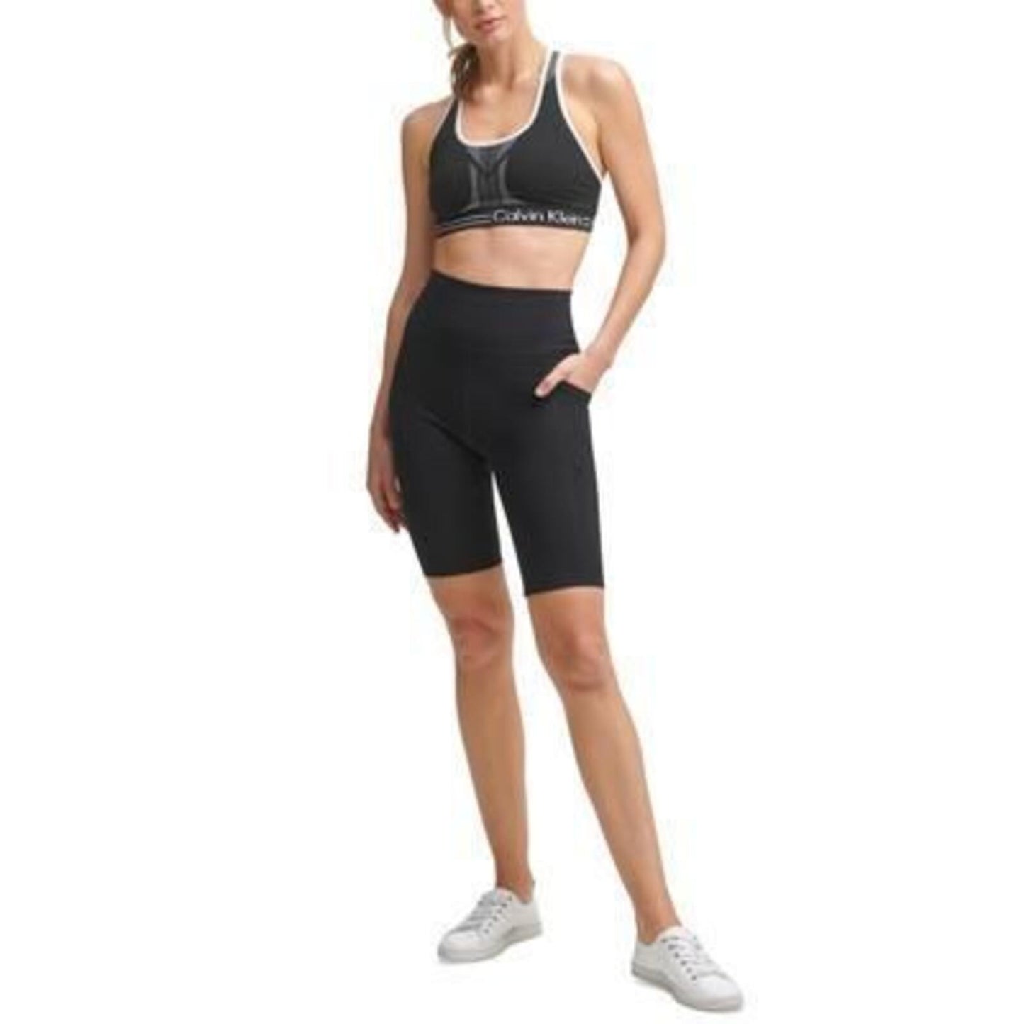 Calvin Klein Performance Super High-Waist Bike Shorts - Black