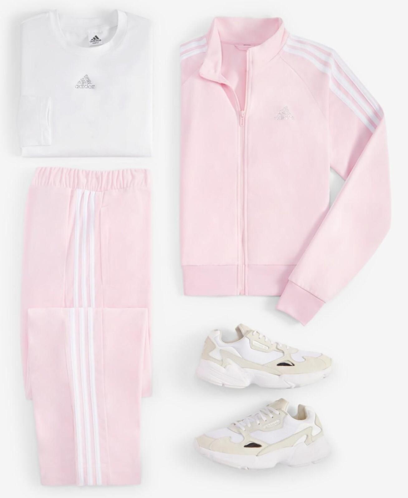 Adidas Women's Y2K Glam Embellished Logo Cropped Long Sleeve T-Shirt - White