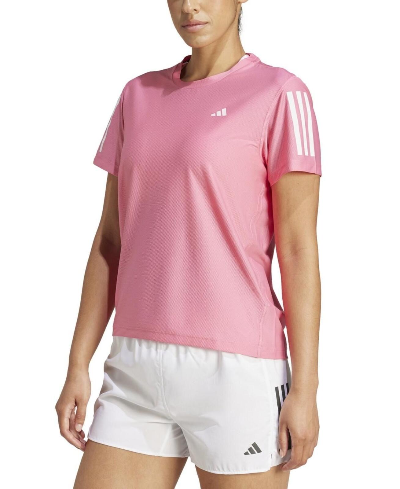 Adidas Women's Own the Run Short-Sleeve Running Tee - Pink Fusion
