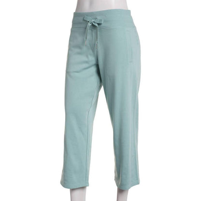 Calvin Klein Women's Cropped Drawstring-Waist Pants - Blue Surf