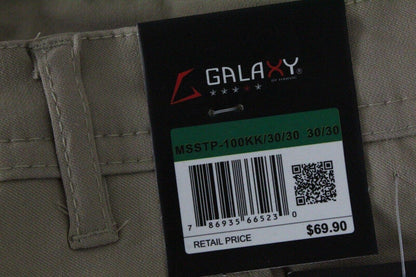 GALAXY by HARVIC - Men's Pants Stretch Twill Size 30W X 30L - Khaki