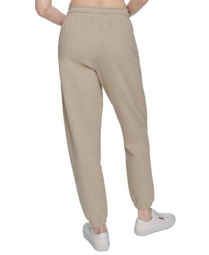 Calvin Klein Performance Women's High-Waist Fleece Pants - White Pepper