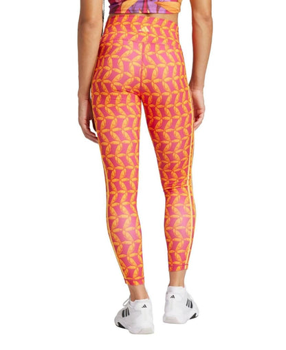 Adidas Women's X Farm Rio 7/8 Training Leggings - Bright Orange/Bold Pink