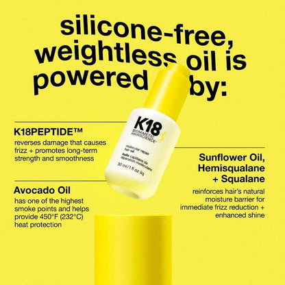 K18 Biomimetic Molecular Repair Hair Oil - 1oz Full Size