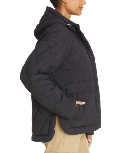 Bass Outdoor Women's High-Low Quilted Outdoor Puffer - Black Beauty