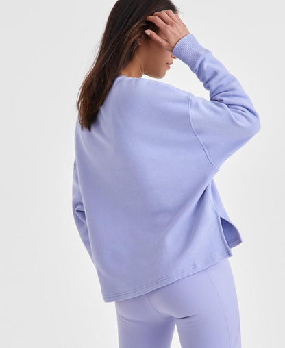 ID Ideology Women's Fitness Crewneck Knit Sweatshirt - Thistle Down