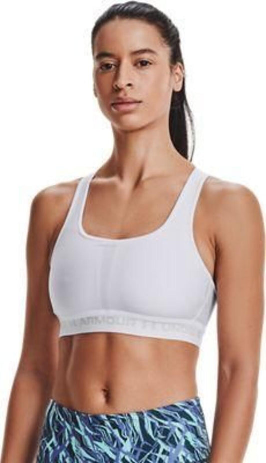 Under Armour Crossback 2.0 Medium-Impact Sports Bra, White