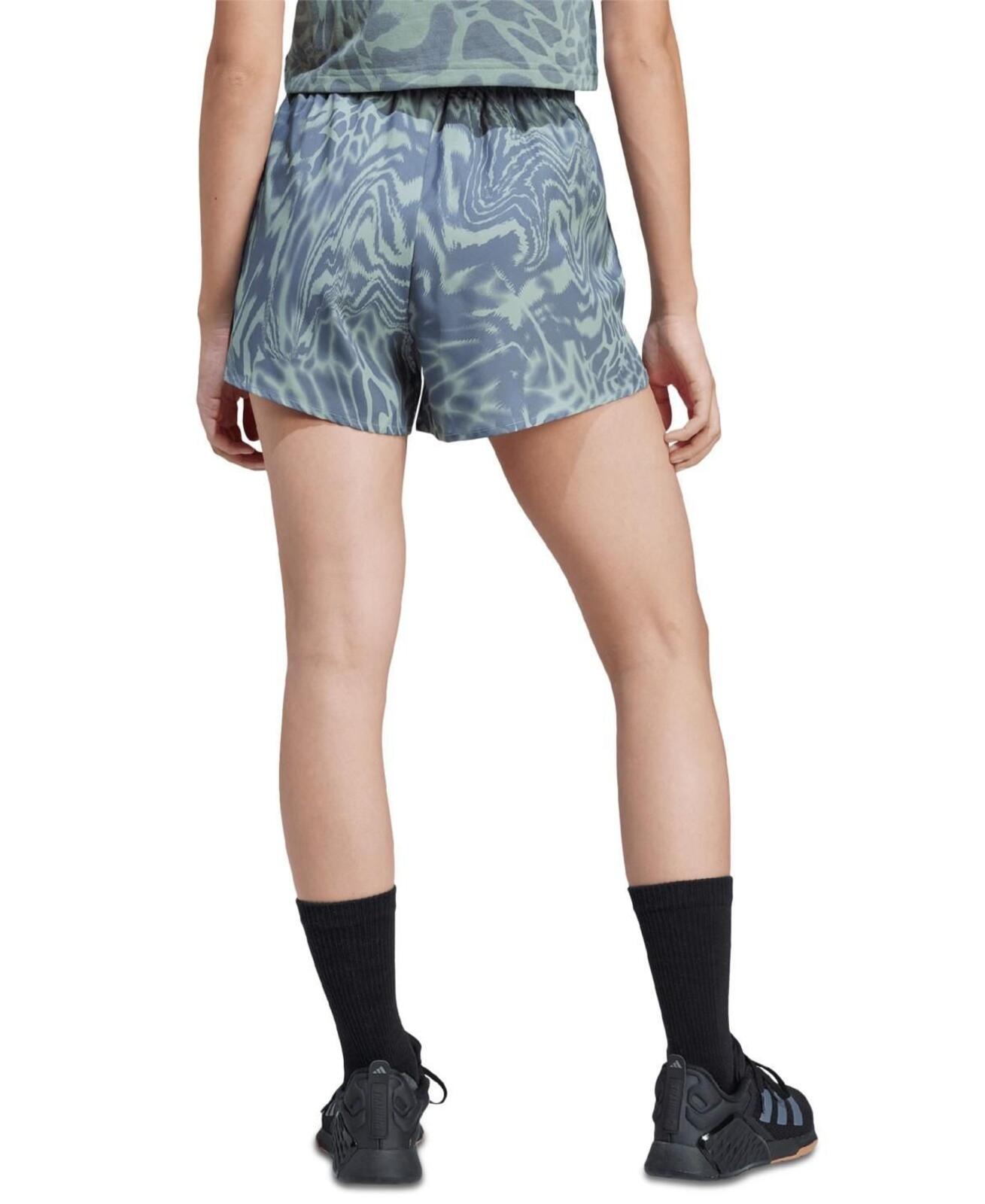 Adidas Training Essentials Clima-Cool Short, Print Green SilGrn - XS