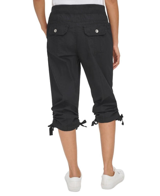 Calvin Klein Women's Convertible Cargo Capri Pants - Black