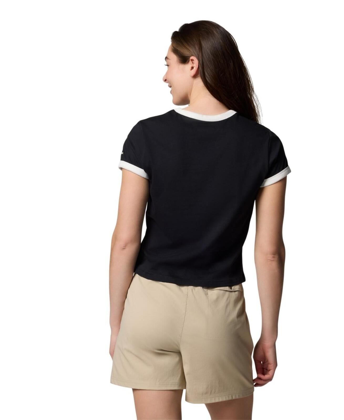 Columbia Women's Rolling Bend Graphic Ringer Top - Black, Outback Critters