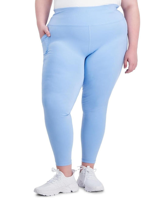 ID Ideology Plus Size Compression 7/8 Leggings - Tartan Blue