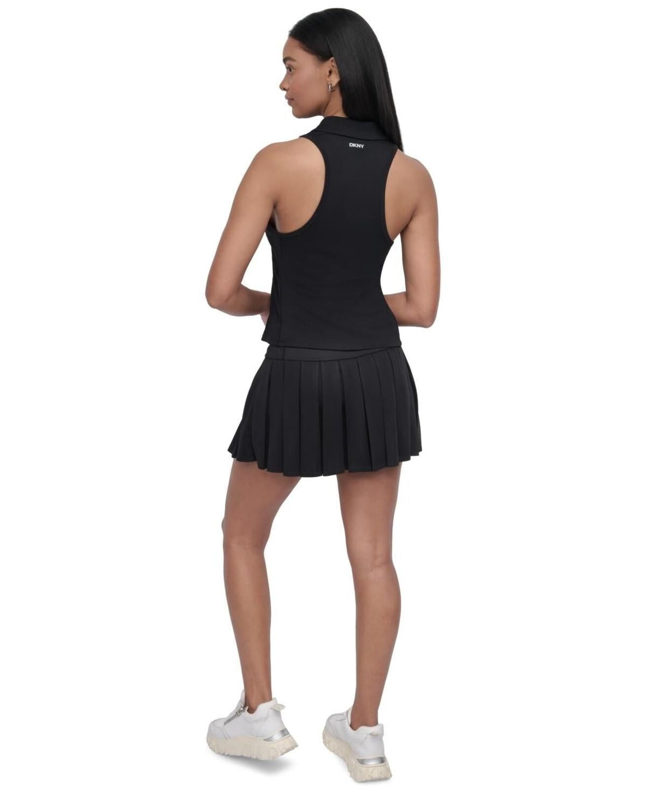 DKNY Sport Polo - Womens Racer Back, Black - L
