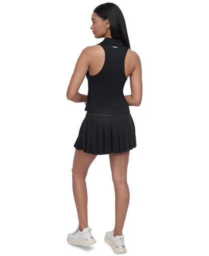 DKNY Sport Polo - Womens Racer Back, Black - L