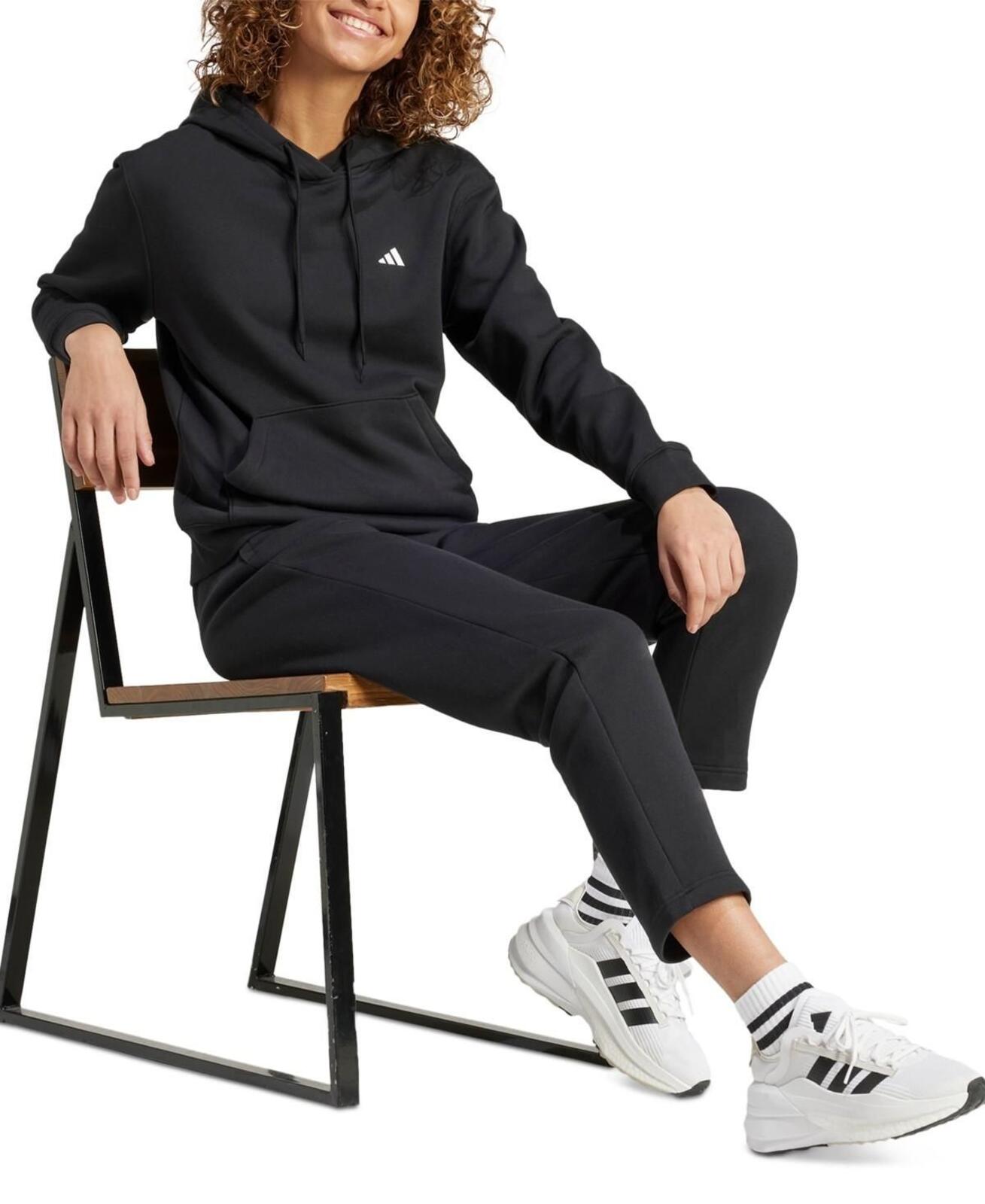 Adidas Women's Logo Feel Cozy Fleece Hoodie - Black - XS