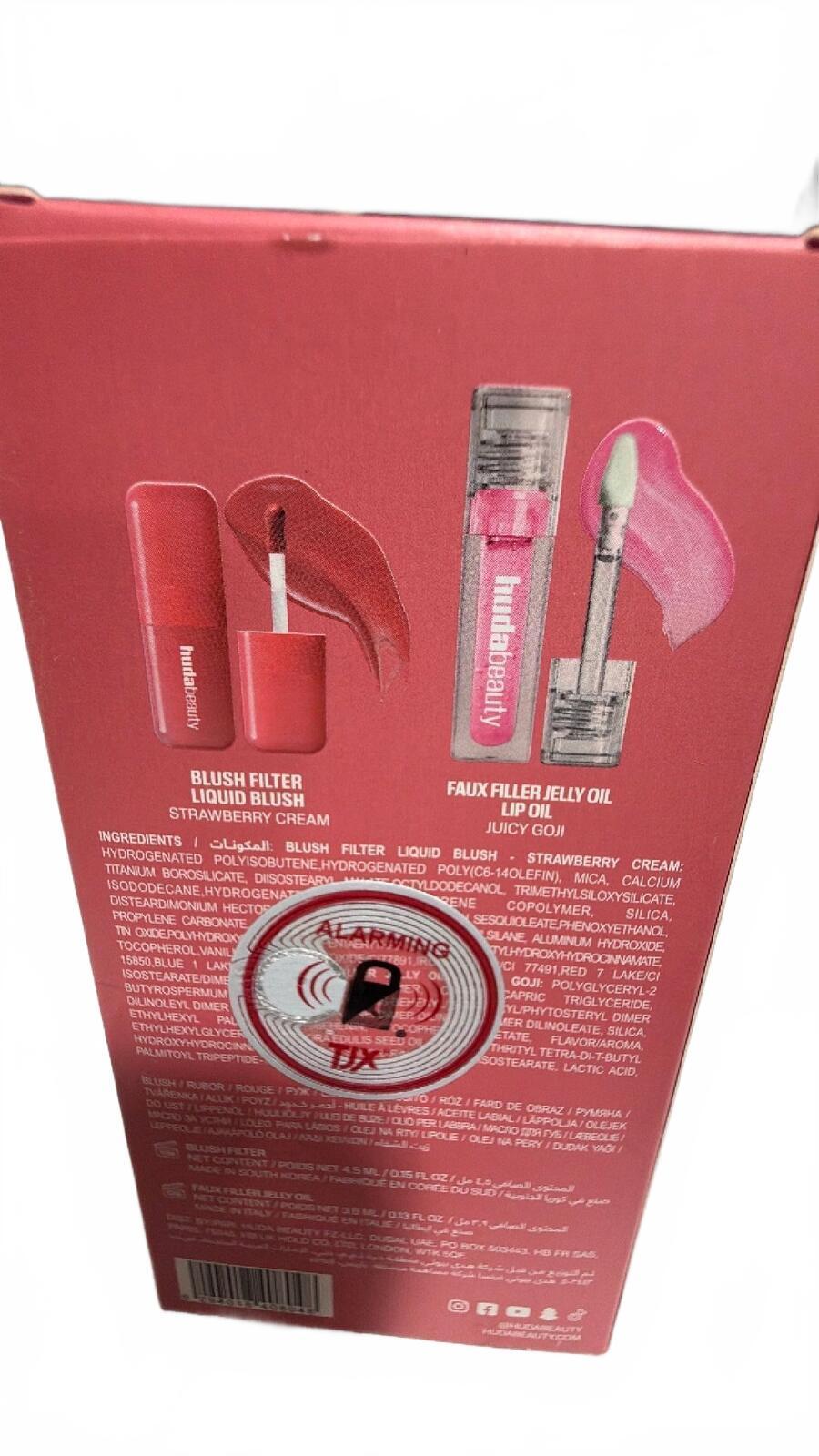 Huda Beauty Cheek & Lip Duo - Berries and Cream Liquid Blush and Lip Gloss Set