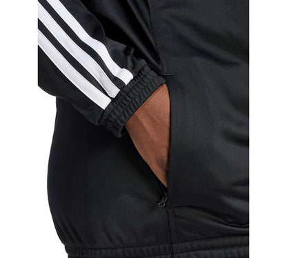 adidas Womens Multi Sprt Track Zip Up - 3 Stripe - Black/White 2XL