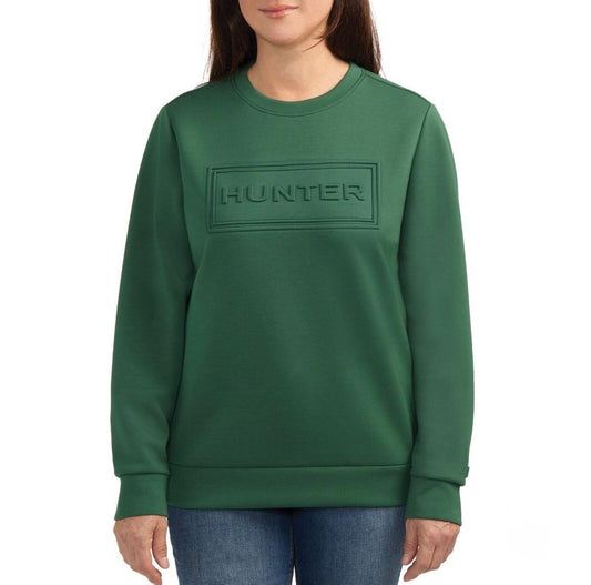 Hunter - Embossed Crew Neck Sweatshirt Scuba - Green