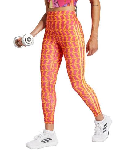 Adidas Women's X Farm Rio 7/8 Training Leggings - Bright Orange/Bold Pink