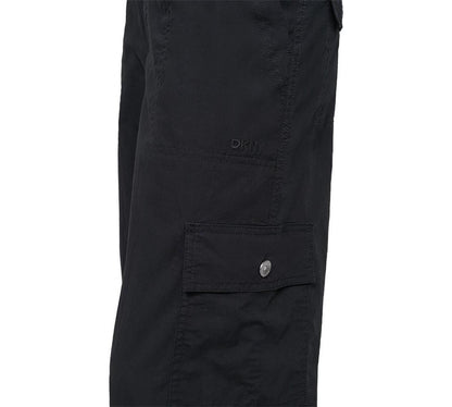 Dkny Sport Women's Cotton High-Rise Wide-Leg Cargo Pants - Black