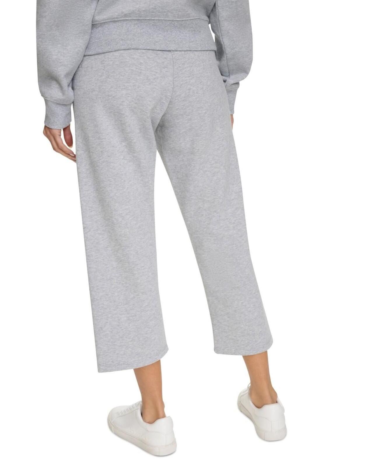 Calvin Klein Women's Cropped Drawstring-Waist Pants - Pearl Grey Heather