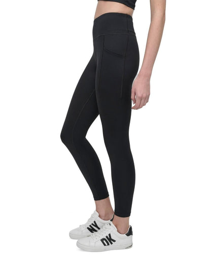 Dkny Sport Women's Balance Compression High-Waist 7/8 Tights - Black