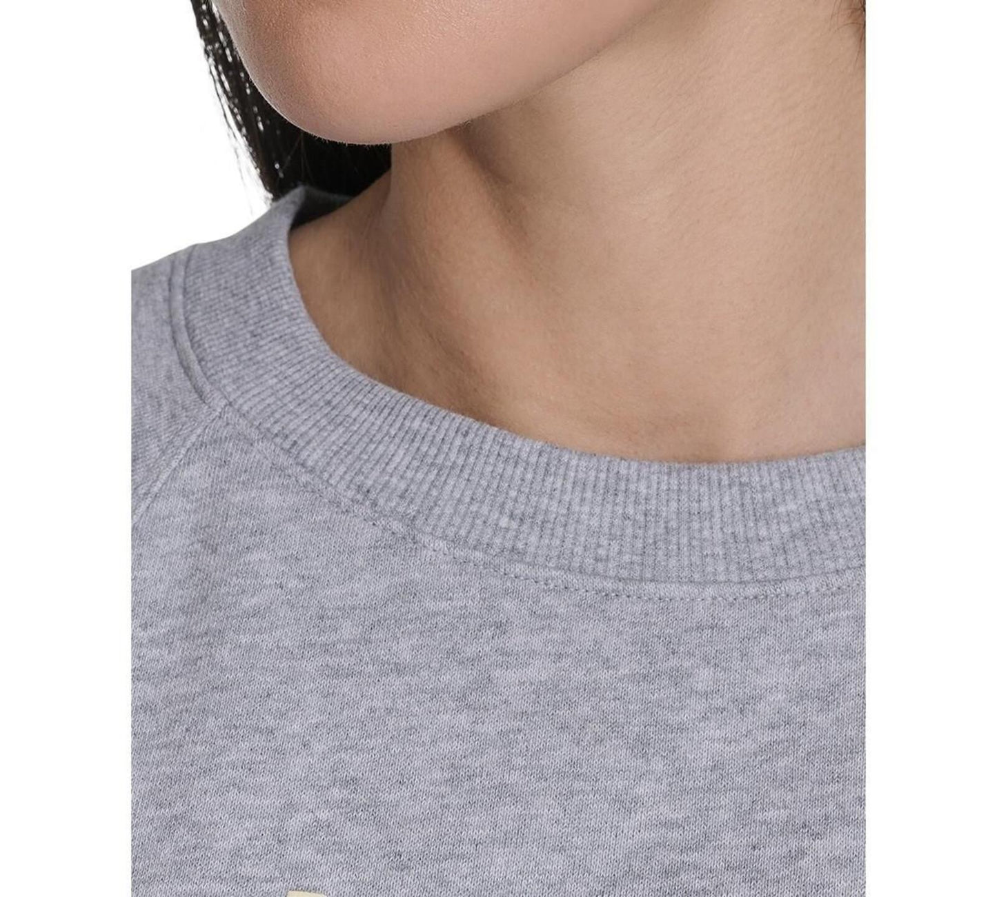 Calvin Klein Performance Women's Sleeveless Puff-Logo Cropped Top - Pearl Grey Heather / Buttercream