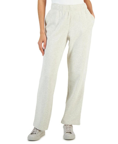 ID Ideology Women's Relaxed Wide-Leg Sweatpants - Light Sand Heather