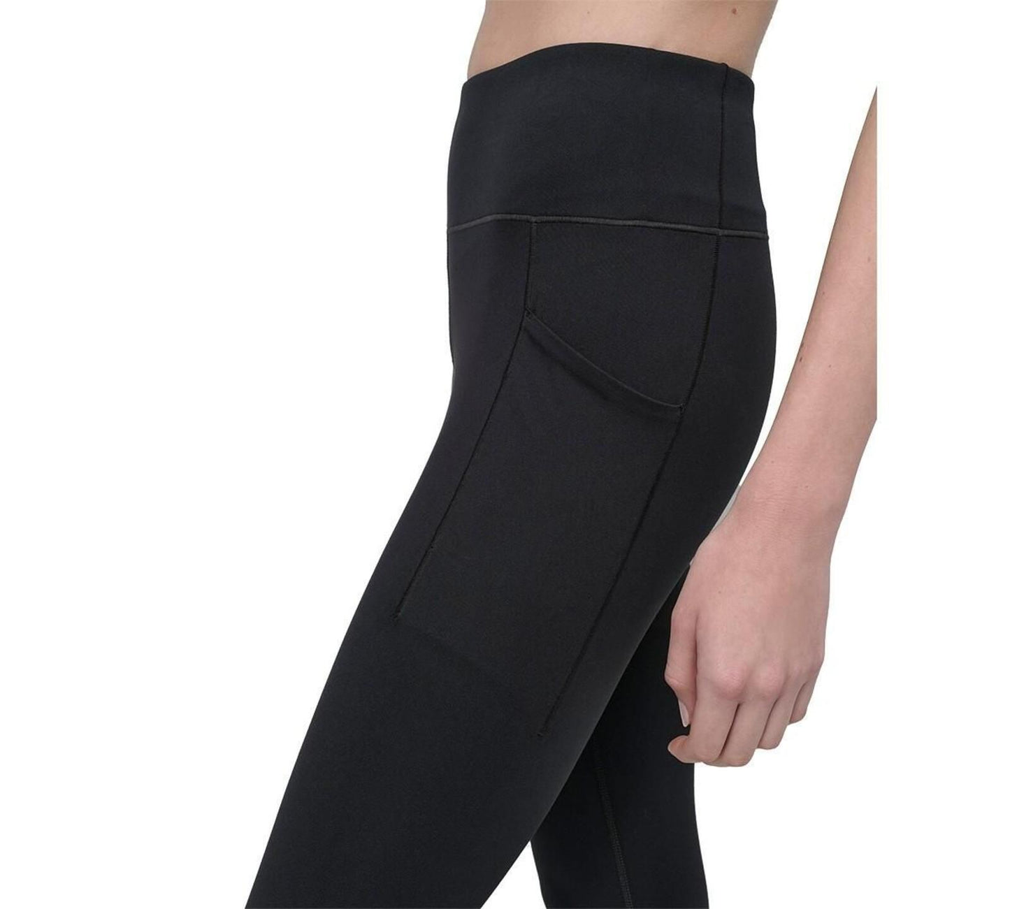 Dkny Sport Women's Balance Compression High-Waist 7/8 Tights - Black