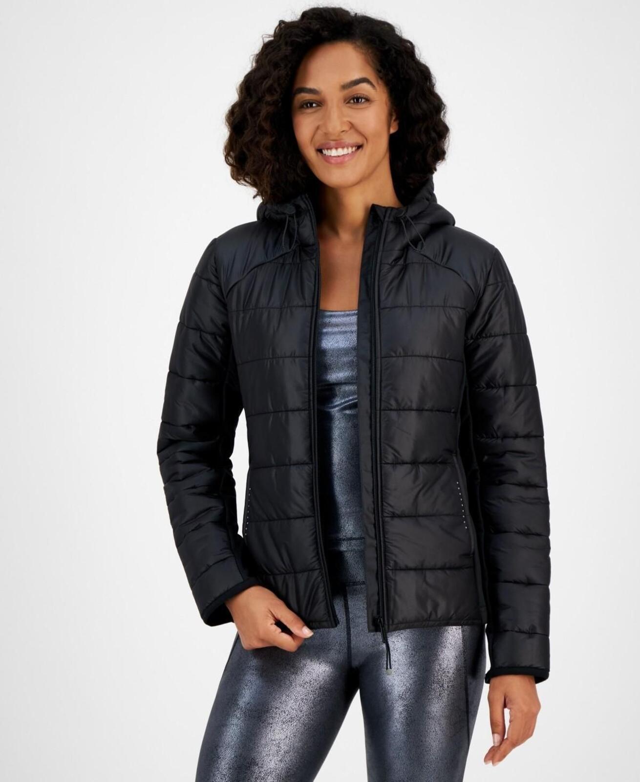 ID Ideology Women's Hooded Puffer Jacket - Sweet Wine