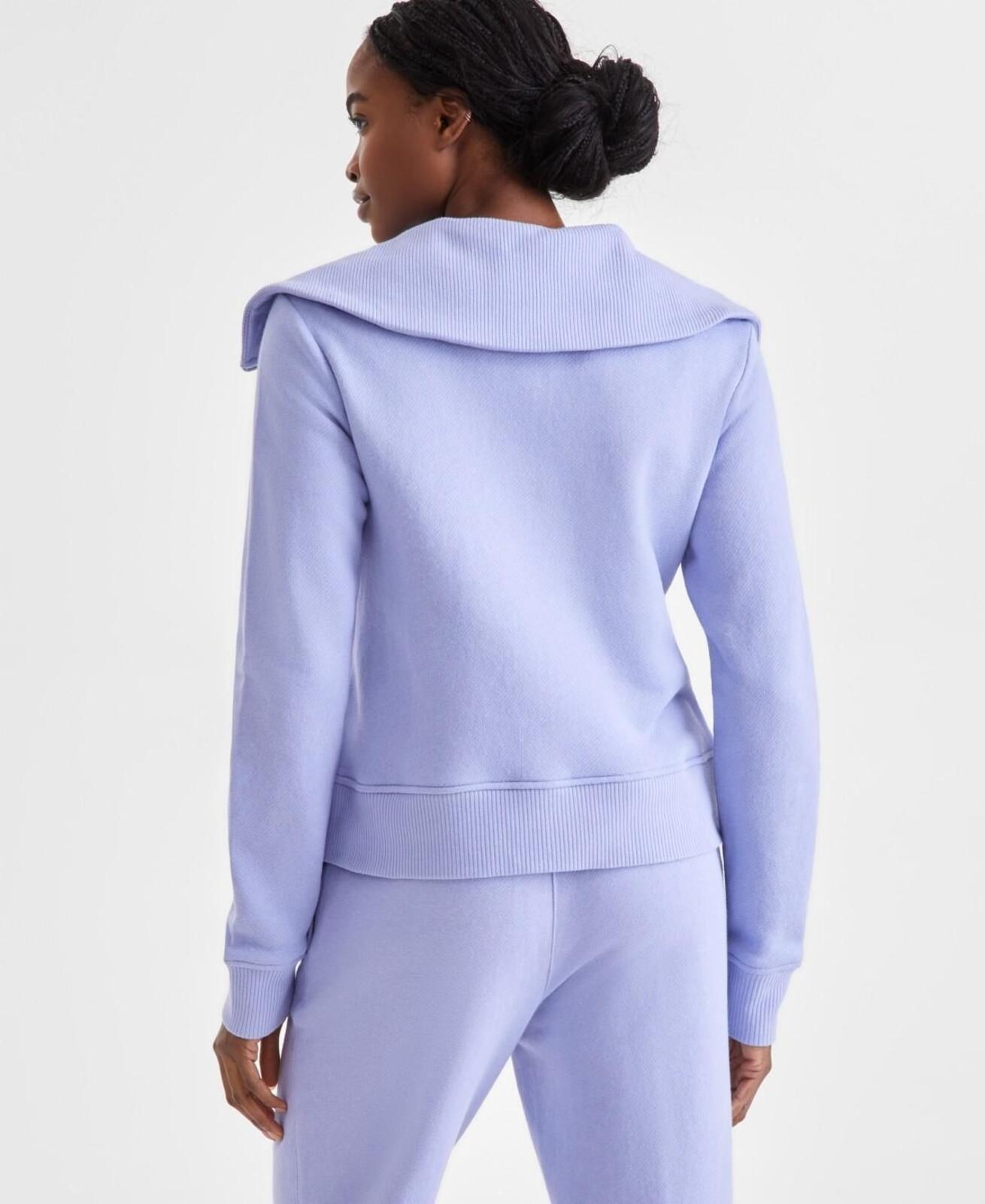 ID Ideology Women's Shawl-Collar Quarter-Zip Knit Top - Thistle Down