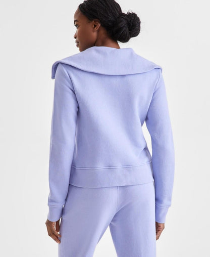 ID Ideology Women's Shawl-Collar Quarter-Zip Knit Top - Thistle Down