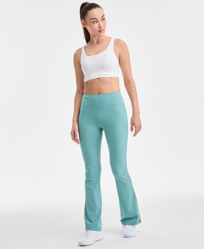 ID Ideology Women's High Rise Flare Leggings - Green Fog