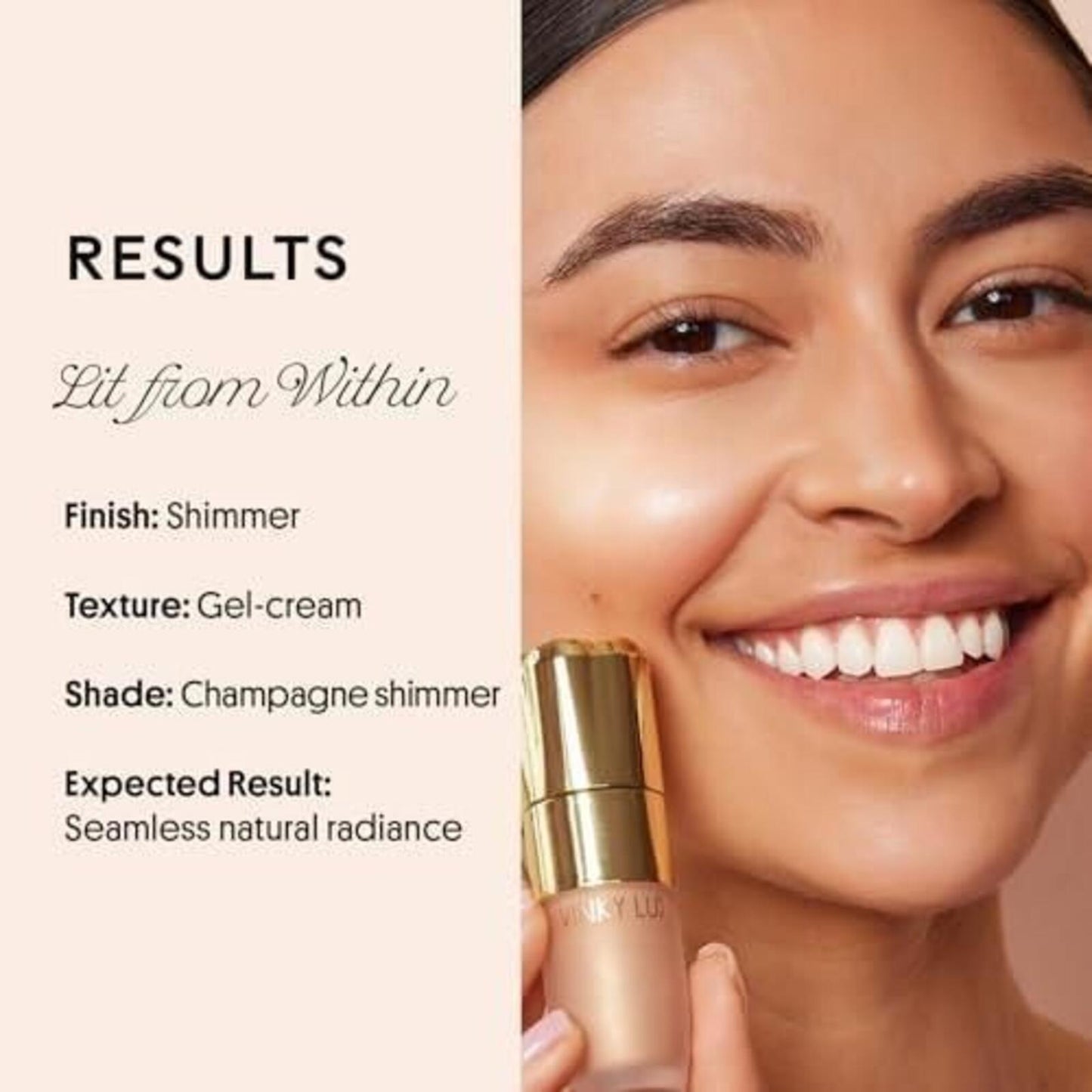 Winky Lux Cheeky Rose Liquid Highlighter - Moonlight - 0.21 Fl Oz