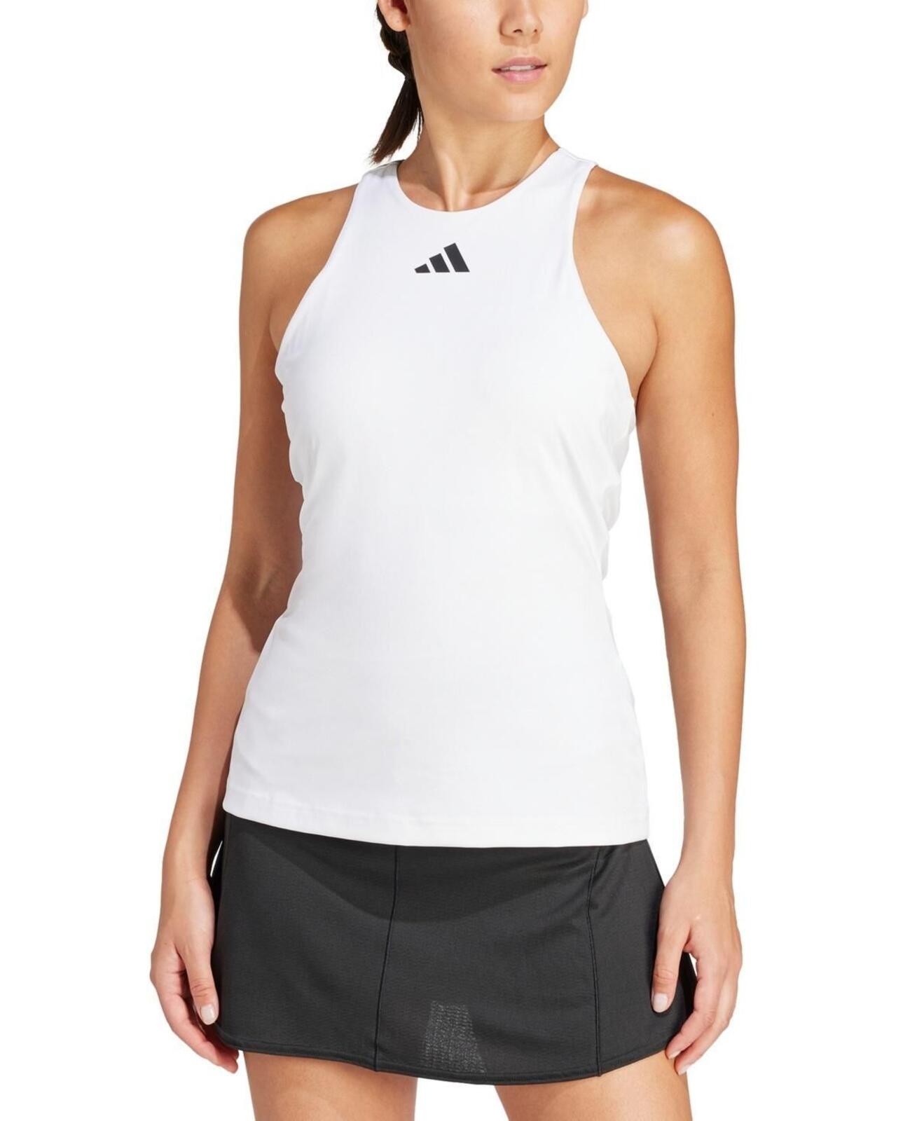 Adidas Women's Sleeveless Y-Tank Tennis Top - White