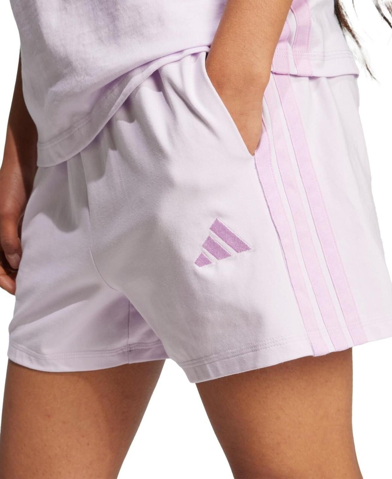 Adidas Women's Essential Drawstring Pull-on Shorts - Ice Lavender - XS
