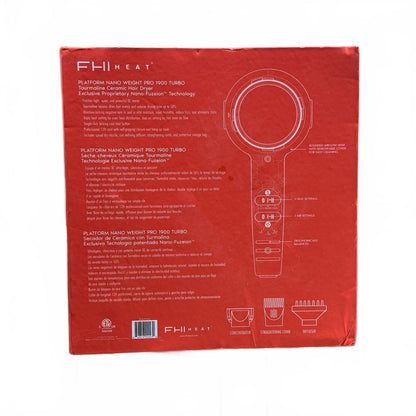 FHI Heat Platform Nano Light Pro 1900 Turbo Tourmaline Ceramic- Black