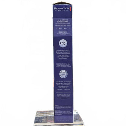 Remington Gloss Tapered Curling Wand - 0.5"-1.5" Ceramic Material, Fast Heating