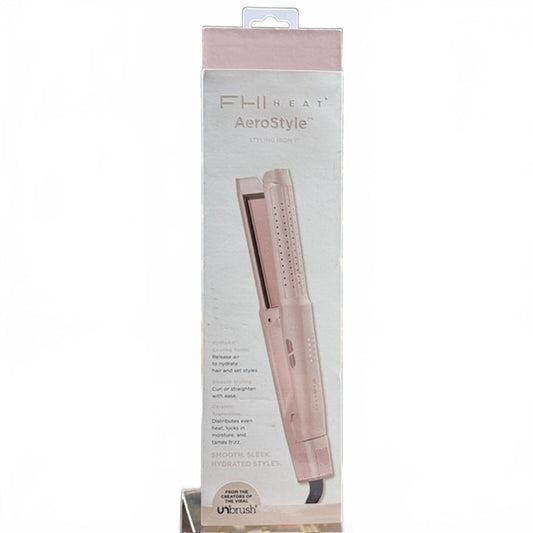 FHI Heat AeroStyle Ultimate Styling Flat Iron - Light Pink - 1"x1": Ceramic, Tourmaline, All Hair Types, 4 Heat Settings